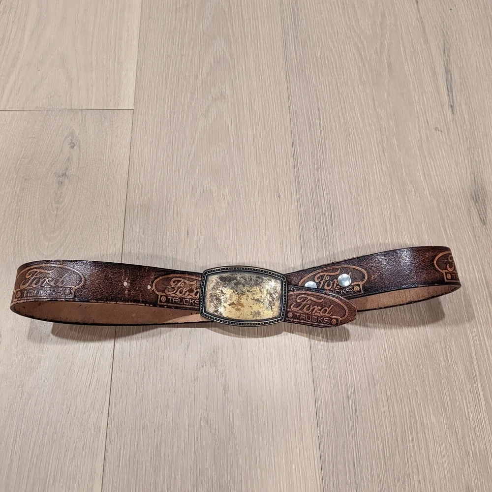 Brown Leather Ford Trucks Belt